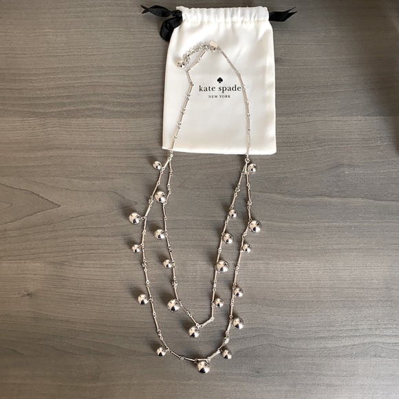 Kate Spade Silver Double Strand Long Necklace - Picture 4 of 6